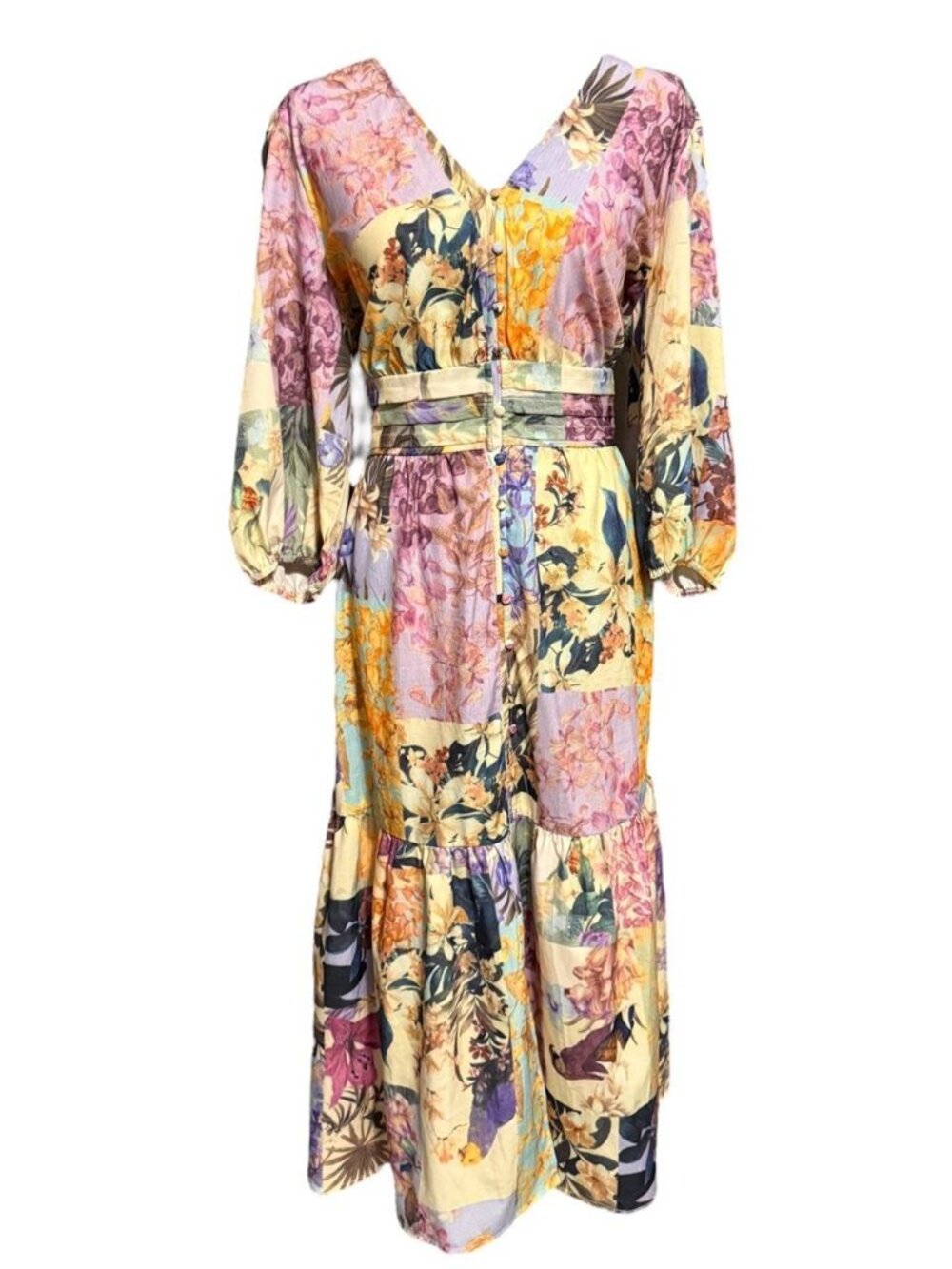 Simplee Plus floral print maxi dress